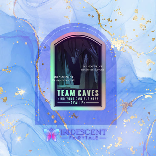 Team Caves Holographic Sticker - House of Flame and Shadow - Officially Licensed