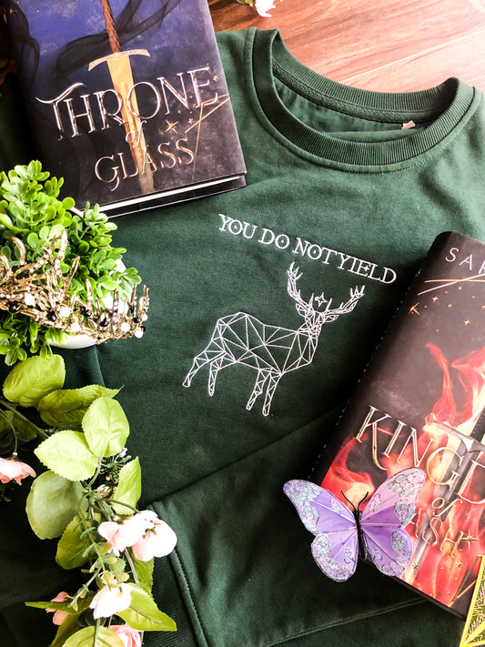 Embroidered You Do Not Yield Bella Canvas T Shirt | Throne of Glass Sarah J Maas Officially Licensed | Unisex Bella Canvas T Shirt