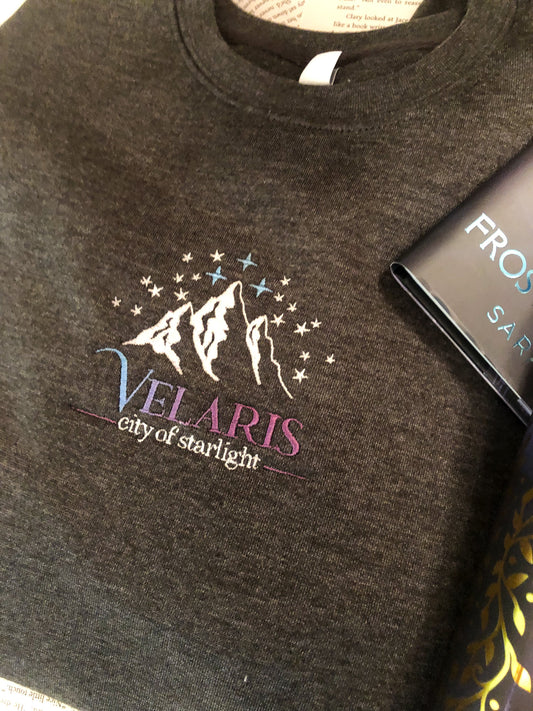 Embroidered Sweatshirt Sarah J. Maas Licensed Velaris City of Starlight, A Court of Thorns and Roses