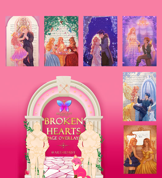 HARDCOVER Once Upon Broken Hearts 7 Page Insert Overlay Set