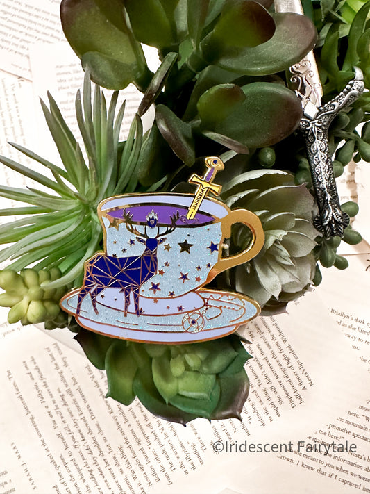 LIMITED EDITION Tea Cup #2 Enamel Gold Metal Pin