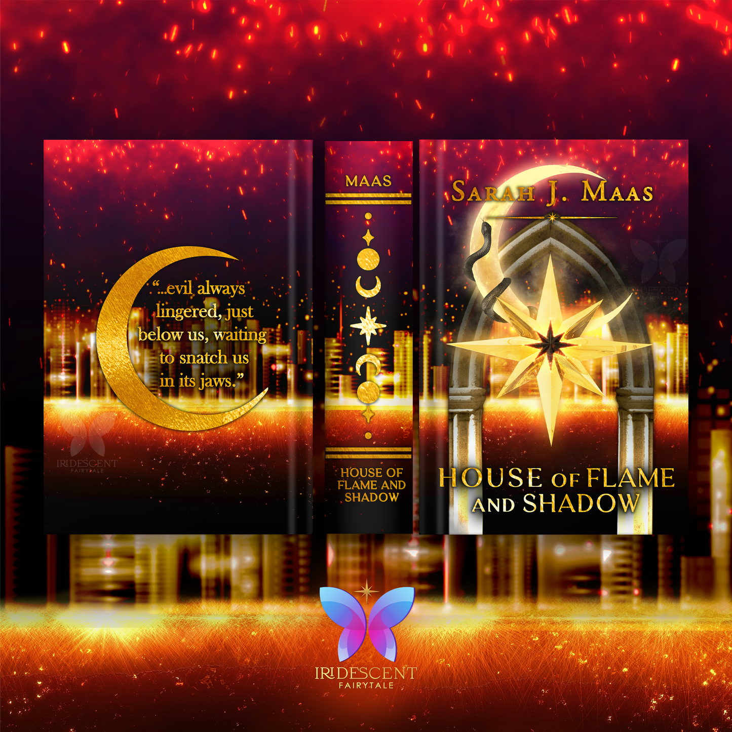 Officially Licensed: Crescent City Bright Gold Foiled Three Dust Jacket Set