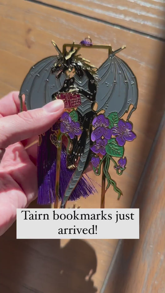 LIMITED EDITION: Tairn Reading Metal Bookmark