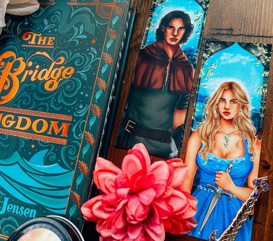 Officially Licensed The Bridge Kingdom & The Traitor Queen Danielle L. Jensen Gold Foiled Bookmark Set of Four