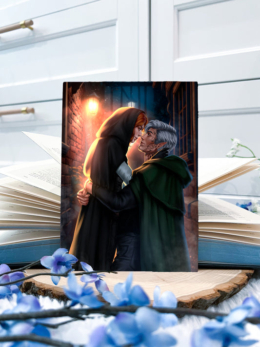 Double-Sided the Alley Rowan and Aelin | Premium Art Print Sarah J. Maas | Officially Licensed