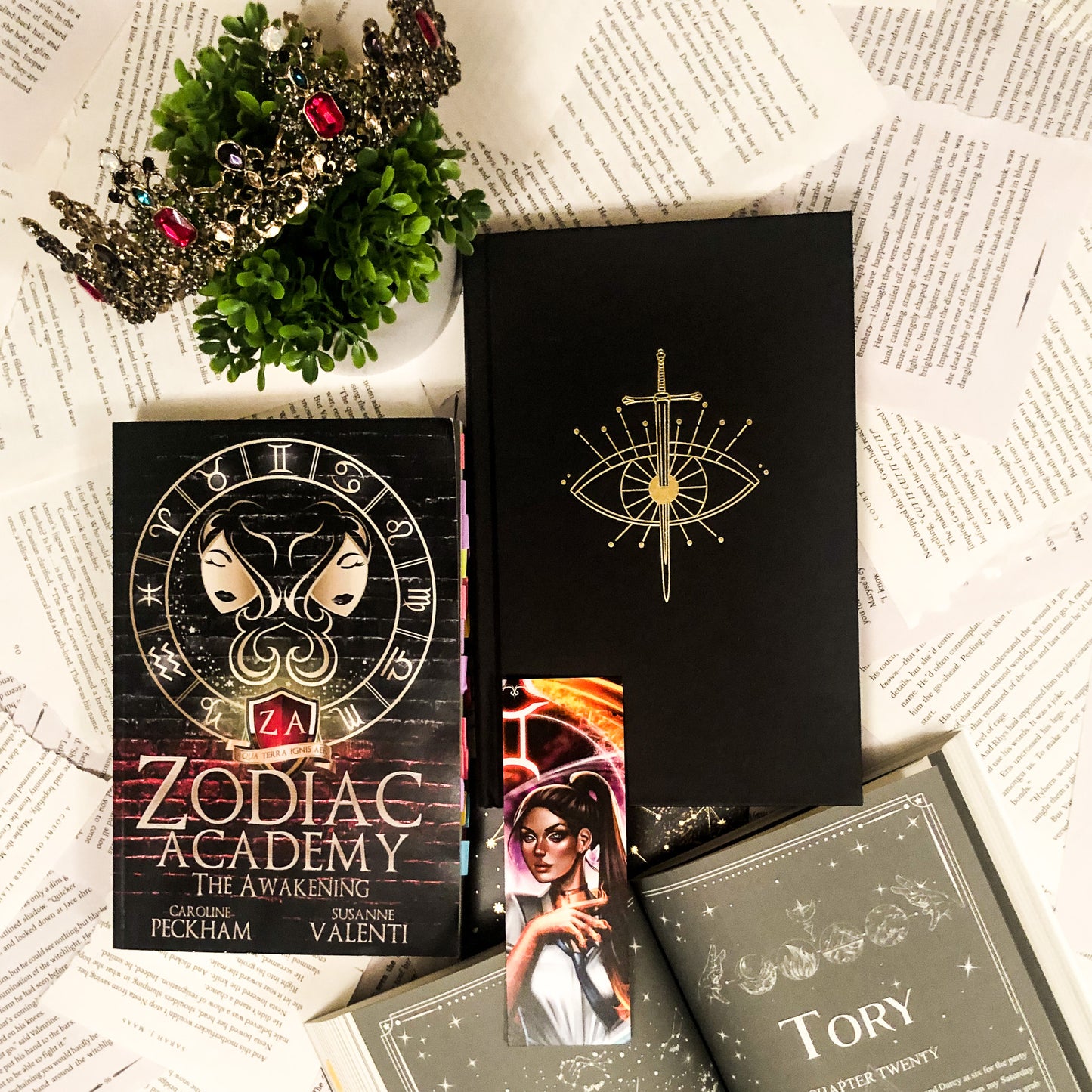 Licensed Twisted Sisters Zodiac Academy Double Sided 4 Bookmark Set