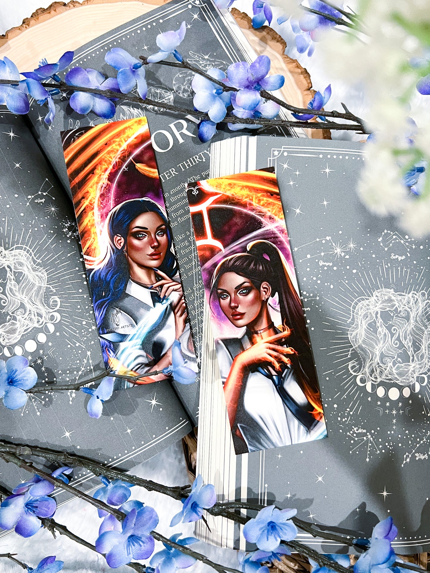 Licensed Twisted Sisters Zodiac Academy Double Sided 4 Bookmark Set