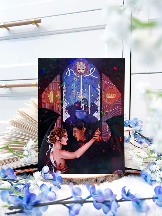 Officially Licensed: Iridescent Print A Court of Silver Flames Stained Glass Window